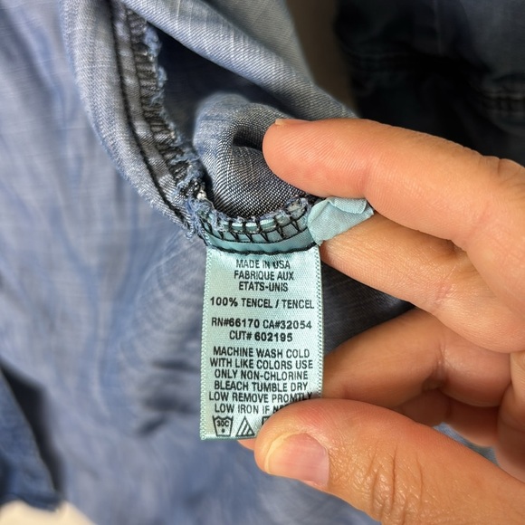 Cloth & Stone Denim Blue Dress w/ two front pockets size XS - Picture 4 of 9